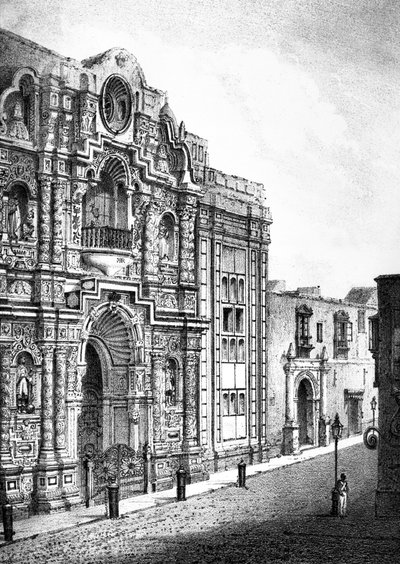 Merhamet Kilisesi, Lima (gravür) by French School