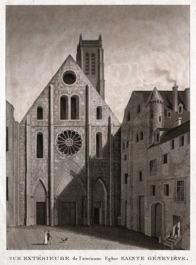 Aziz Genevieve Kilisesi. (gravür, yaklaşık 1810) by French School