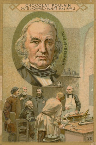 Claude Bernard, Chocolat Poulain ticaret kartı by French School
