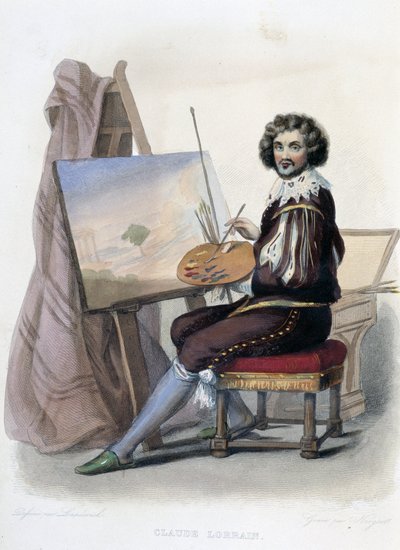 Claude Gellee dit Lorrain (1600-1682) Fransız ressam- “Le Plutarque francais”, Mennechet, Paris by French School