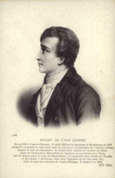 Claude Joseph Rouget de Lisle by French School