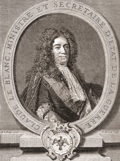 Claude Le Blanc, 1669 1728. French royal official of the ancien regime and twice Secretary of State for War. From Les Heures Libres published 1908. by French School