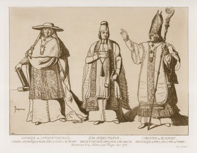Büro kıyafeti, Touzee tarafından yapılan sanat eserinden sonraki çizimler, yaklaşık 1776 by French School