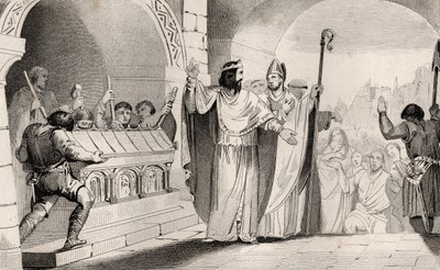 Clovis II (635-57) Yoksulları Beslemek için Tapınaktan Gümüş ve Altın Satıyor, Colart