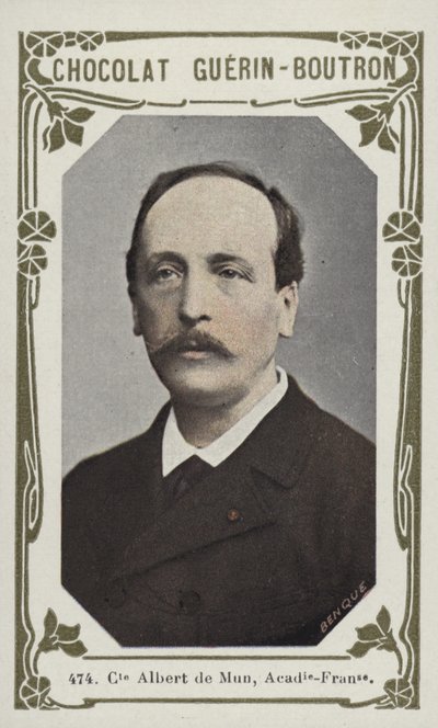 Kont Albert de Mun, Academie-Francaise (renkli fotoğraf) by French School