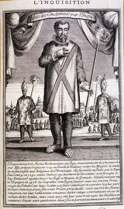 Engizisyon tarafından mahkum edildi, İspanya 18. yüzyıl by French School