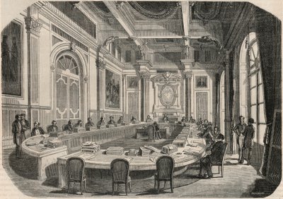 Danıştay - Komite odası - Edmond Texier tarafından “Tableau-de-Paris”te Gravür 1852 by French School