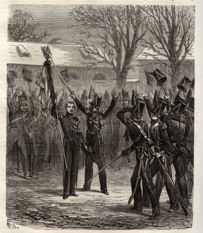 Temmuz monarşisine karşı Prens Louis Napoleon, gelecekteki Napolyon III liderliğindeki Strasbourg Komplosu - Geleceğin imparatoru Napolyon III 1836 tarafından düzenlenen Strazburg Komplosu - Prens Louis Napoleon, gelecekteki Napolyon tarafından düzenlenen  by French School