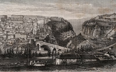 Konstantin (Cezayir) - VA Malt-Brown tarafından “” La France illustree: coğrafya, tarih, istatistiksel yönetim”” üzerine gravür. 1884 by French School