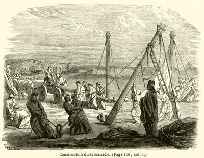 İnşaat du tabernacle (gravür) by French School