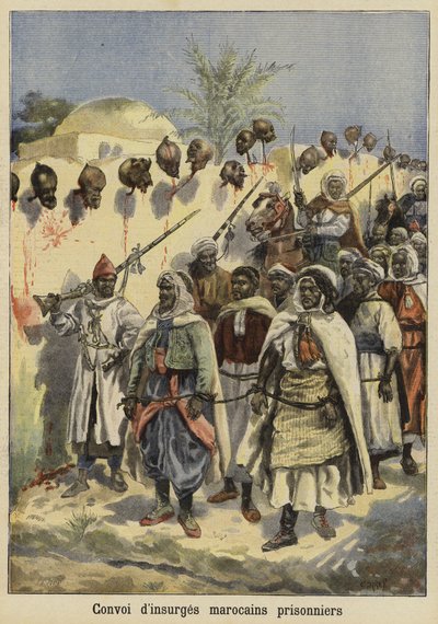 Yakalanan Faslı isyancıların konvoyu, 1897 by French School