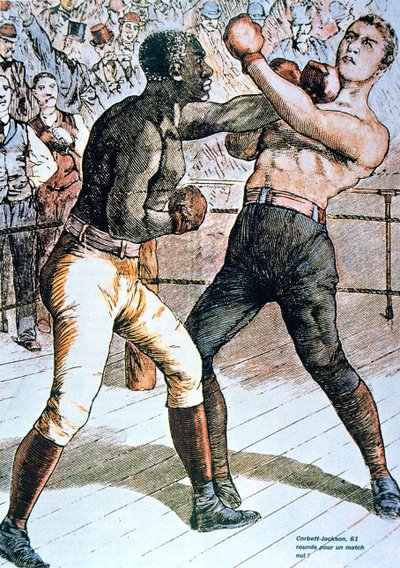 Corbett-Jackson: Maçsız 61 Raund! 1891 by French School