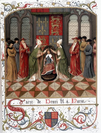 1431'de Paris'te VI. Henry'nin taç giyme töreni (parşömen) by French School