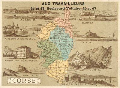 Korsika (kromolitho) by French School