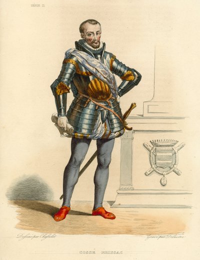 Cosse Brissac (renkli gravür) by French School