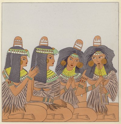 Costume Feminin Mondial (renkli taş baskı) by French School