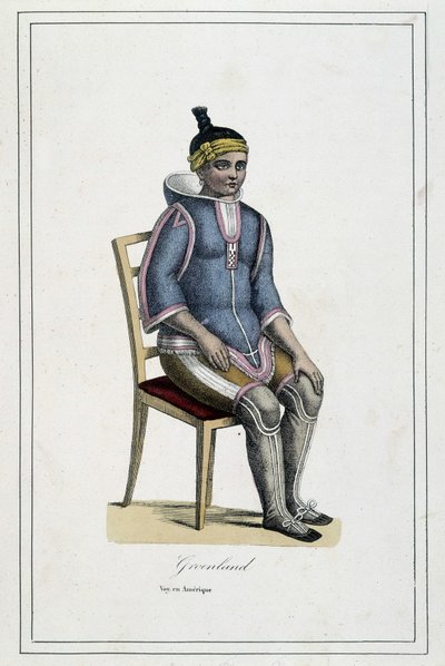 Kostüm du Grönland - Abbé Paul Jouhanneaud, Librairie des Bons Livres, Limoges tarafından “Seyahatler, yeryüzü halkları albümü”nde by French School