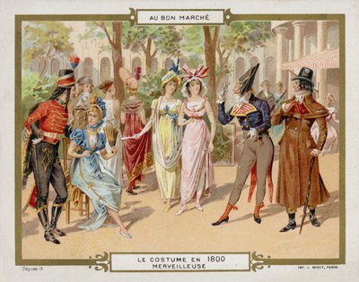 1800'de kostüm - harika (chromolitho) by French School
