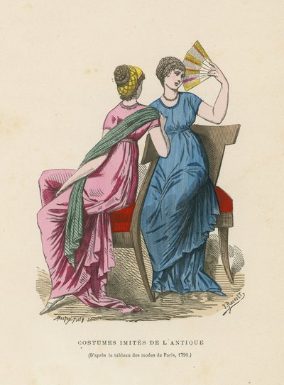 Antik çağdakileri taklit eden kostümler, 1798 by French School