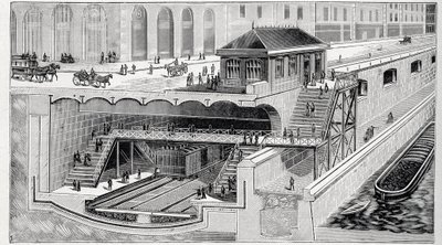 Paris'teki Saint Michel istasyonunun “La nature” 1899'daki bölümü by French School