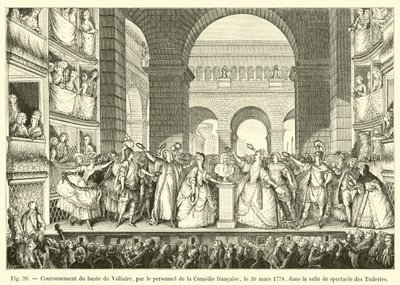Voltaire büstünün, 30 Mart 1778