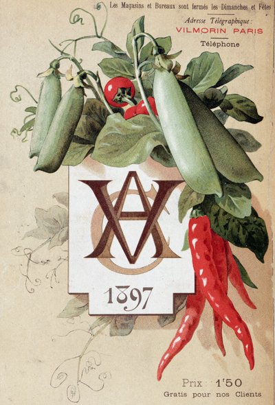 Vilmorin kataloğunun kapağı by French School