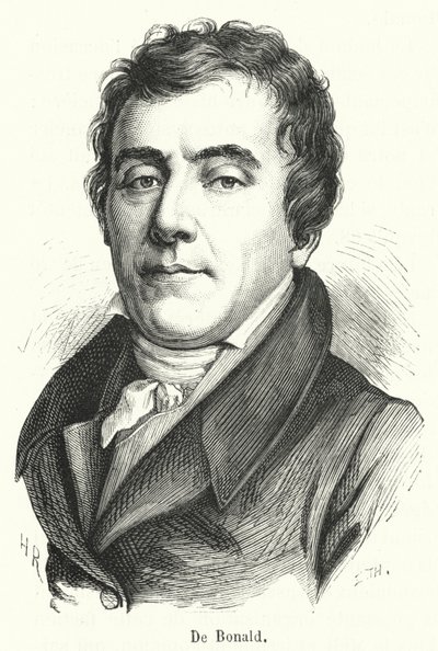 De Bonald (gravür) by French School