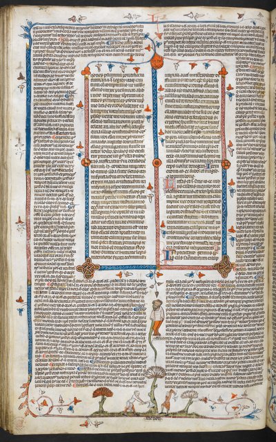 Parma'lı Bernard'ın parlaklığıyla birlikte Gregory IX Kararnameleri ("Smithfield Kararnameleri"), MS Royal MS 10 E IV, f.100v, c.1300-40 (parşömen üzerine mürekkep) by French School