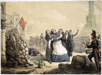 Denis Affre, Paris Başpiskoposu şehit (25 Haziran 1848) by French School