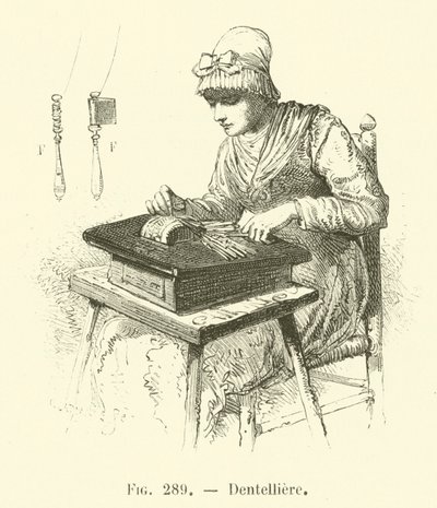 Dentelliere (gravür) by French School