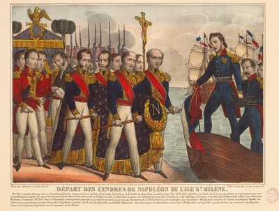 Napolyon'un küllerinin St. Helene adasından ayrılması by French School
