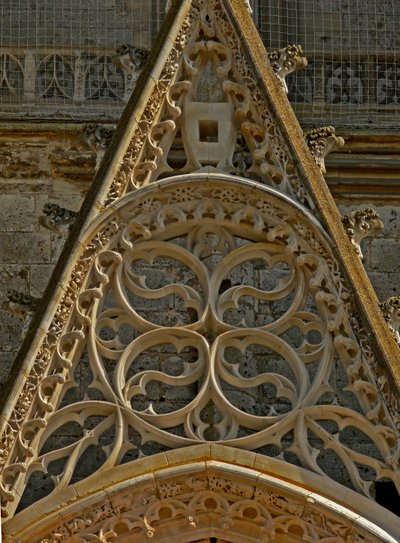 Batı cephesinde bir rozet tasviri by French School