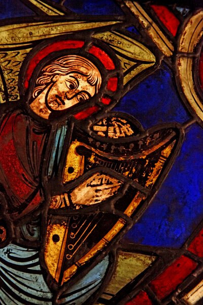 Müzisyen melekleri tasvir etmek (eski Varennes-Jarcy - aslen Abbey de Gercy