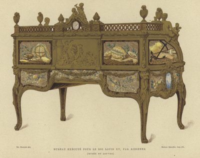Fransa Kralı XV. Louis için Jean Henri Riesener tarafından yapılmış masa, 18. Yüzyıl by French School