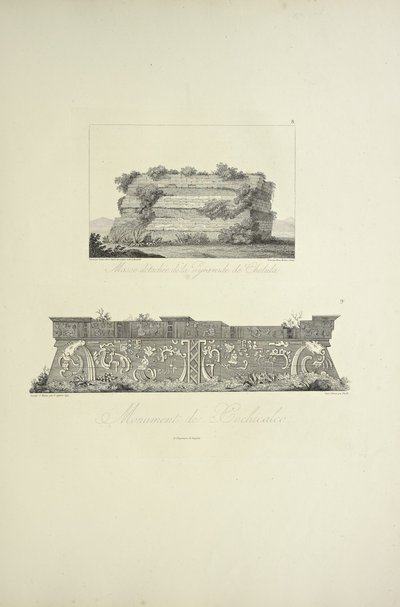 Cholula Piramidinin Müstakil Kütlesi ve Xochicalco Anıtı, Alexander von Humboldt ve Aime Bonpland tarafından 