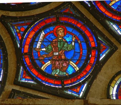 Doğu gül penceresinden detay: St. Peter by French School