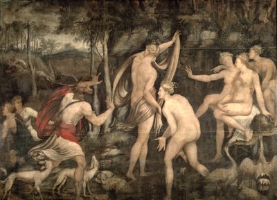 Diana ve Actaeon, Fontainebleau Okulu, 16. yüzyıl ortası by French School