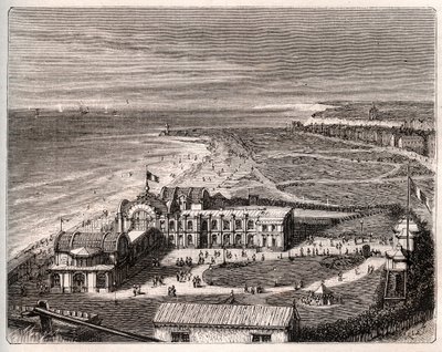 Dieppe - Normandiya - VA Malt-Brown tarafından “La France illustrée: coğrafya, tarih, istatistiksel yönetim” de gravür. 1884 by French School