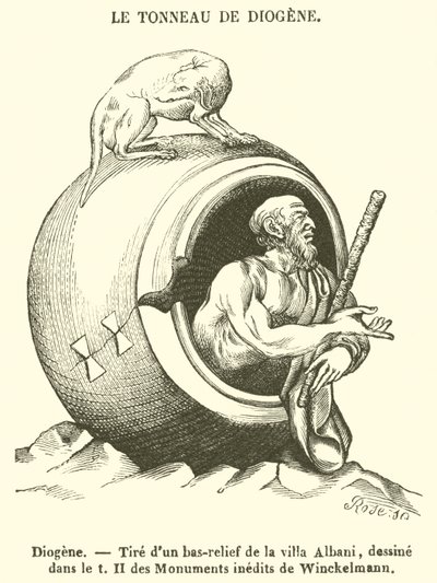 Diogenes (gravür) by French School