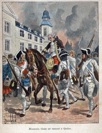 Keşfedilen Kanada: Louis Joseph de Montcalm (1712-1759) general francais, Quabec şehrinin İngilizler tarafından kuşatılması sırasında yaralandı ve 1759