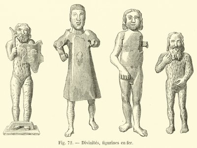 Tanrılar, demir heykelcikler by French School