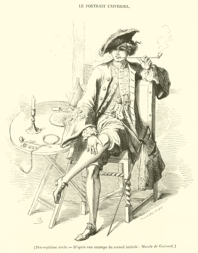 On yedinci yüzyıl (gravür) by French School