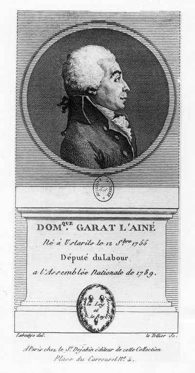 Dominique-Joseph, Kont Garat (gravür) by French School
