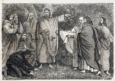 Ökse otu toplayan Druidler - "Yüzyıllar boyunca Paris" by French School