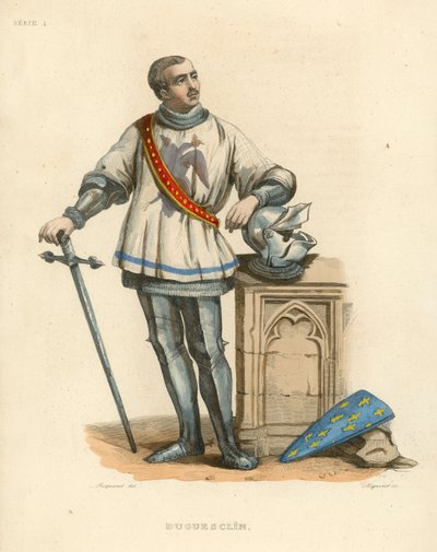 Duguesclin (renkli gravür) by French School