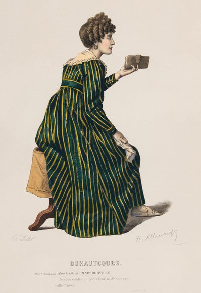 Duhautcours, Act V, Sc IX (renkli gravür) by French School