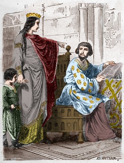 Capetians Hanedanı: Arles Constance (986-1032), Fransa Kraliçesi, Dindar II. Robert ile (972-1031). by French School