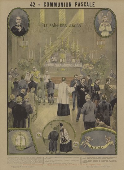 Paskalya Cemaati (renkli taş) by French School