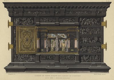 17. Yüzyıl Odyssey Kabinesi olarak bilinen abanoz kabine by French School