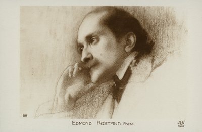 Edmond Rostand (1868-1918), Fransız şair ve dram yazarı (lito) by French School